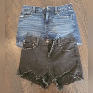 Aerie Denim Shorts with Gold Stitching